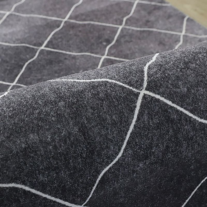 Alfombra de poliéster de alfombra contemporánea de alfombra de poliéster negros alfombra resistente a manchas para decoración del hogar