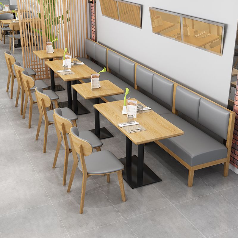 Industrial Dining Table Black Metal Base Table for Home Kitchen Dinner