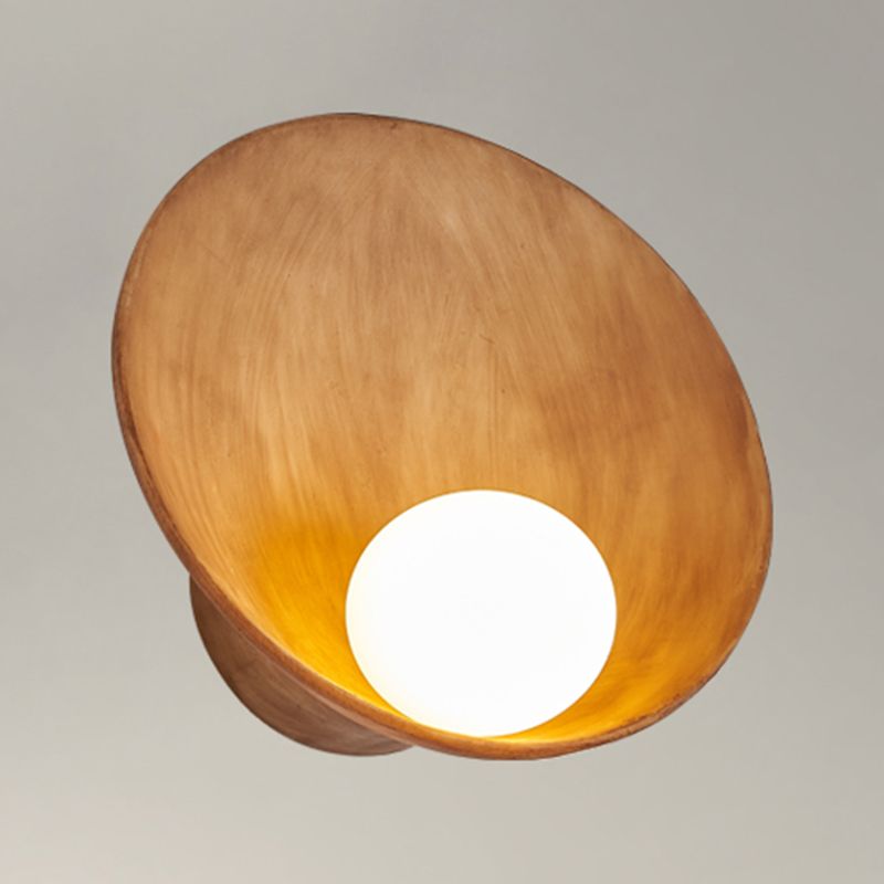 Nordic Style Wall Light Bowl Shape Wall Lamp with Glass Shade for Bedroom