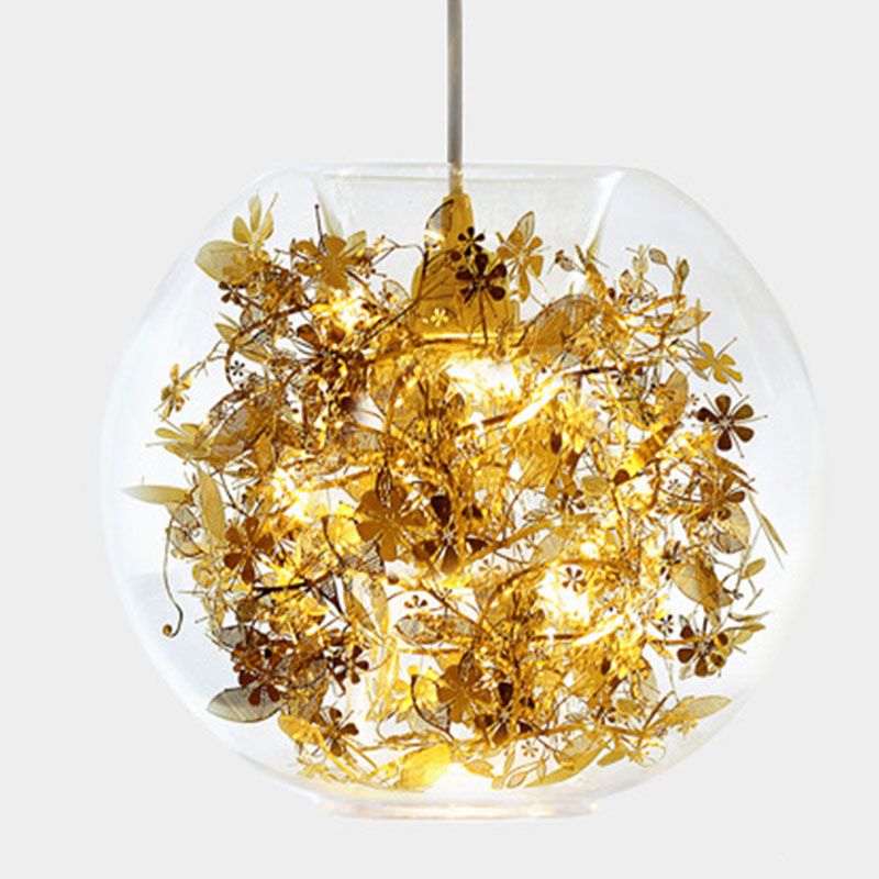 Schlafzimmer Einfache One Lampe Hanging Light Kit Globe Lucency Glass Anhängerlampe