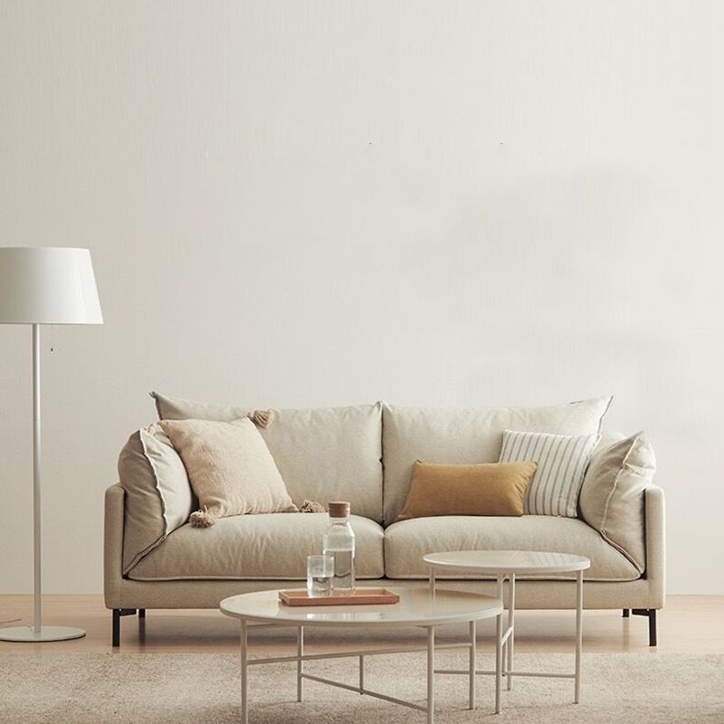 Modern Sofa with 2 Pillows Standard Pillow Top Arm Fabric Sofa