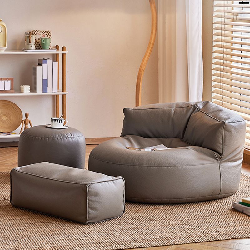 35.43" L x 39.37" W x 19.68" H Faux Leather Armless Chair for Living Room