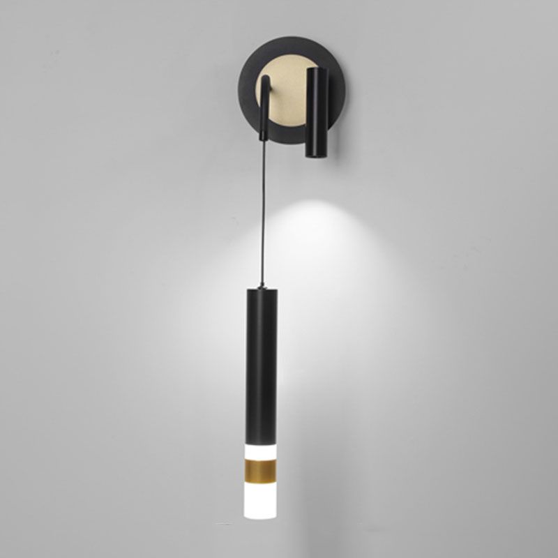 Modern Metal Wall Light Strip 2 Lights LED Reading Wall Sconce for Bedroom