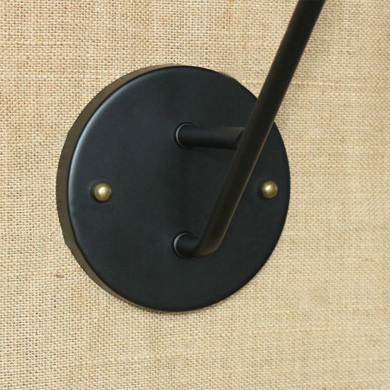 Schwarze konische Wandbeleuchtung Industrial Retro Iron 1 Light Esszimmerleuchte mit Kette