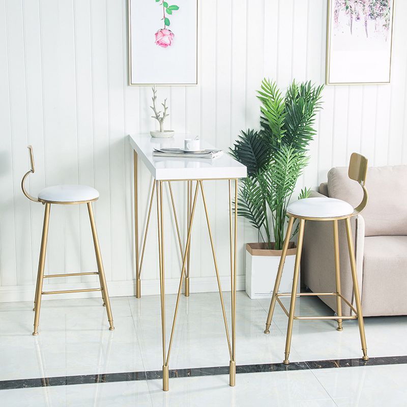 Glam Style 1/2/3 Pieces Bar Table Set Rectangle Bar Table with High Stools