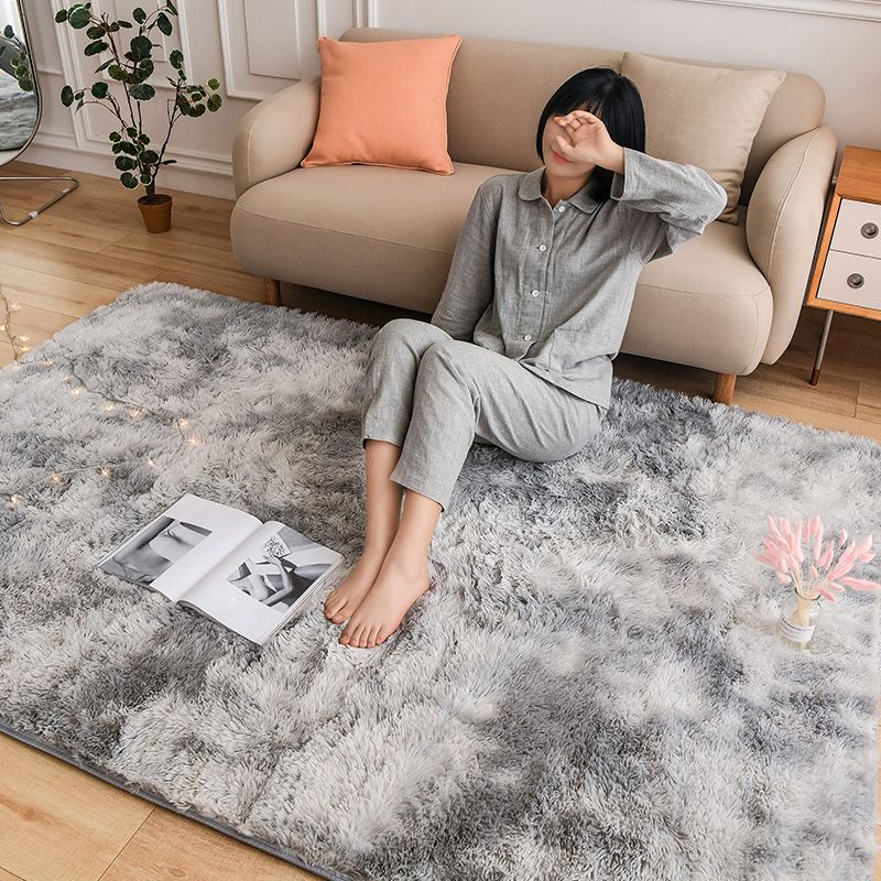 Multicolor Simplicity Area Rug Polyester Tie-Dye Effect Rug Non-Slip Backing Indoor Rug for Living Room