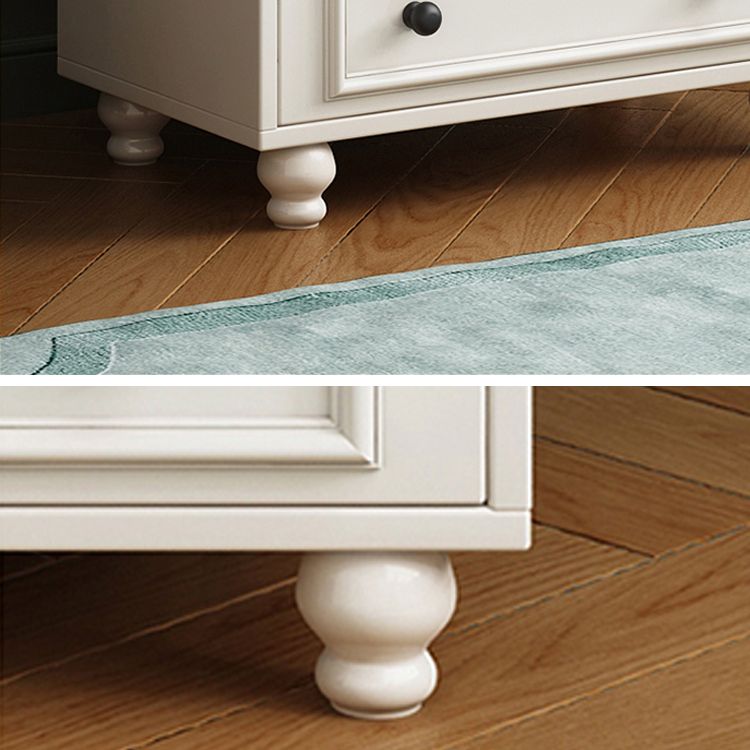 Contemporary Rectangle Chest/Cabinet with Drawers in Rubberwood