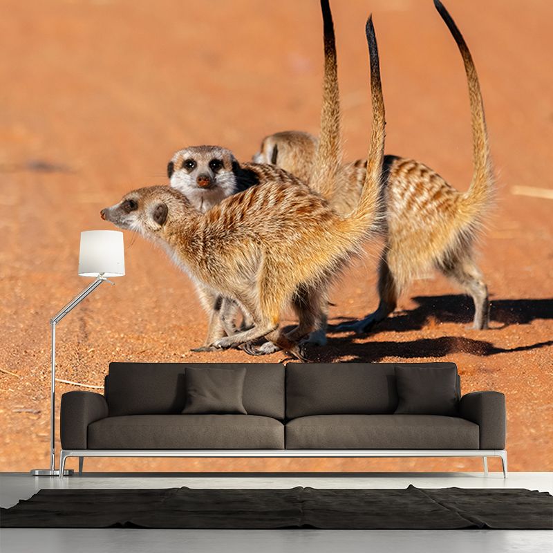 Wall Covering Contemporary Style Wild Animal Mural Wallpaper Mildew Resistant