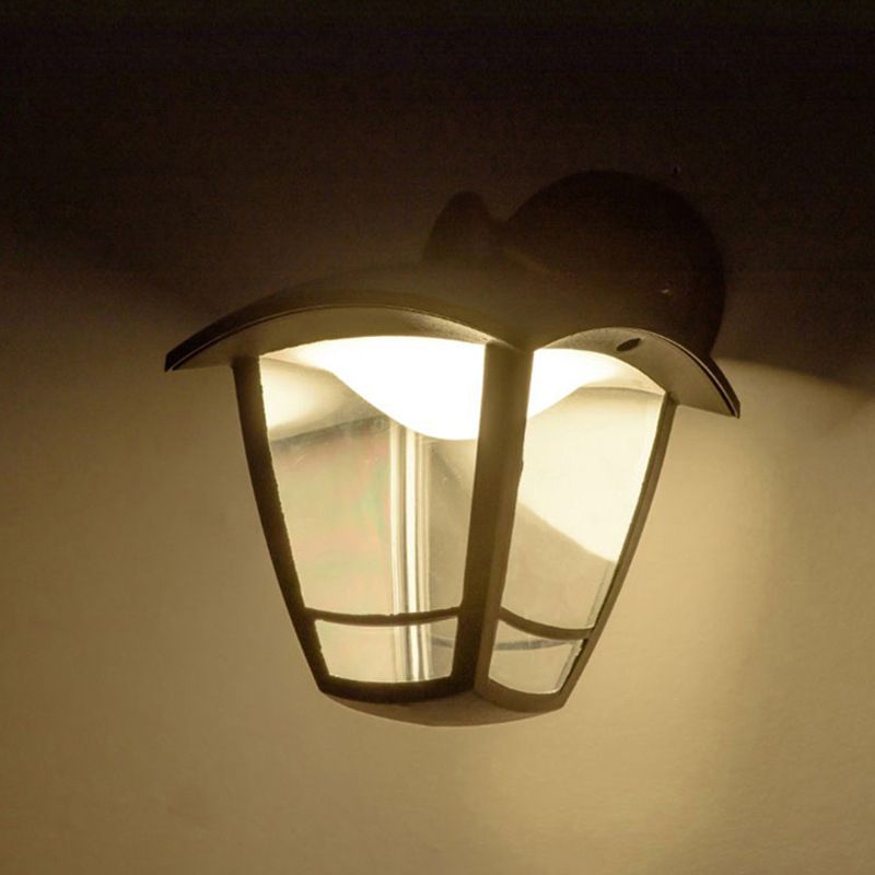 Black Finish Single Industrial Wall Mounted Sconce Glass Unique Wall Light