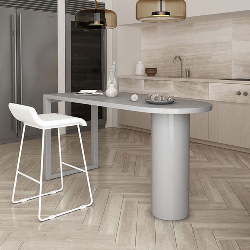 Simple 42-inch Height Bar Table Wood Top Bar Table, for Living Room