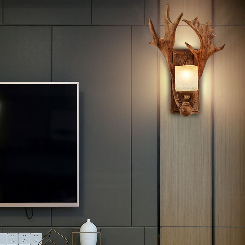 Single Modernism White/Brown Wall Mounted Sconce Wooden Wall Light for Dining Room