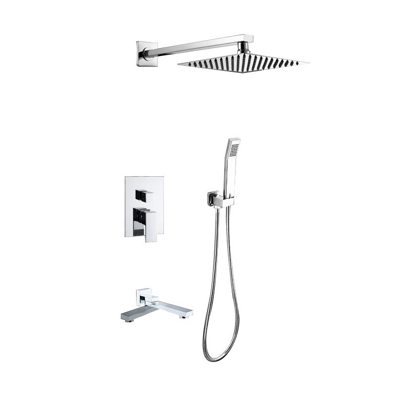 Modern Shower System Brass Adjustable Spray Pattern Ceiling Mounted Shower Combo