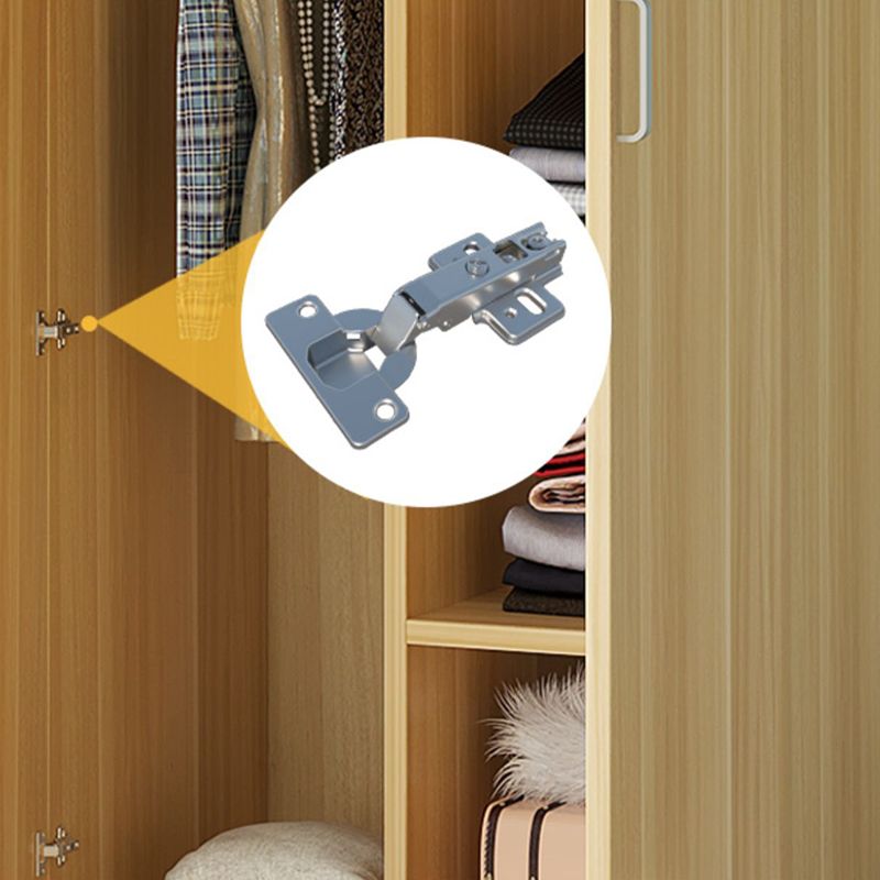 Bedroom Hinged Door Storage Cabinet Manufactured Wood Modern Cabinet with Garment Rod