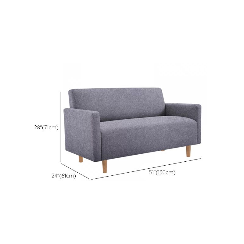 Modernistic Standard Sofa Pillows Square Arm 2 Seater Living Room Settee