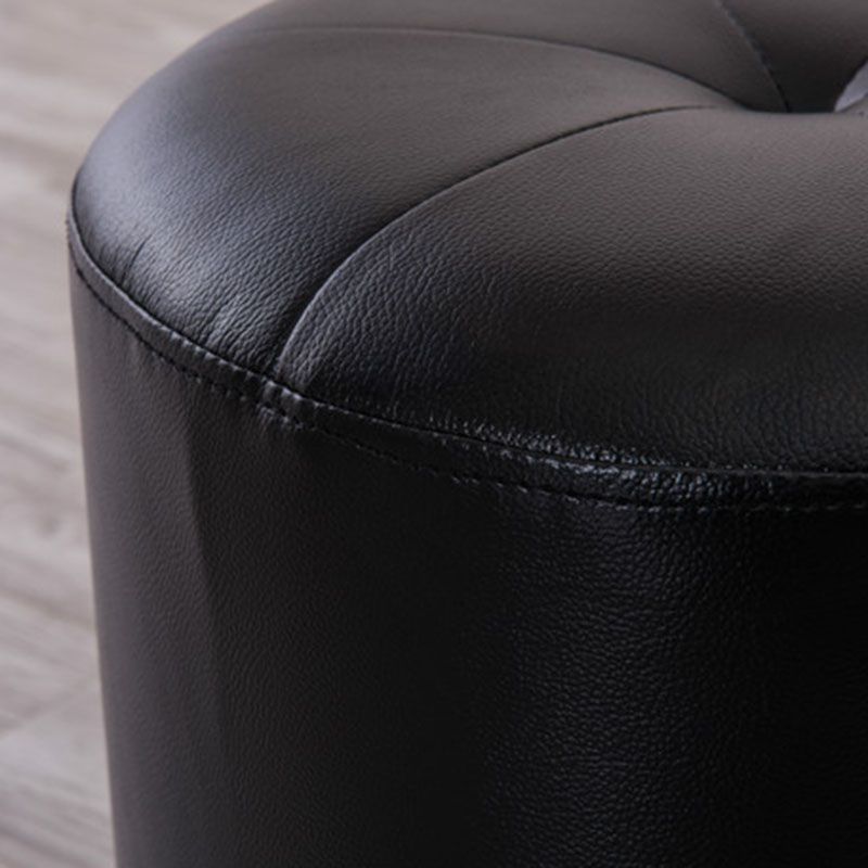 Genuine Leather Standard Stool Modern Style Simple Round Stool