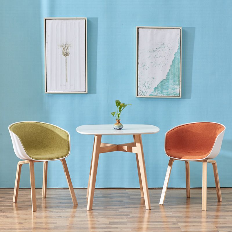 Silla estilo moderno sillón de comedor con patas de madera para cocina