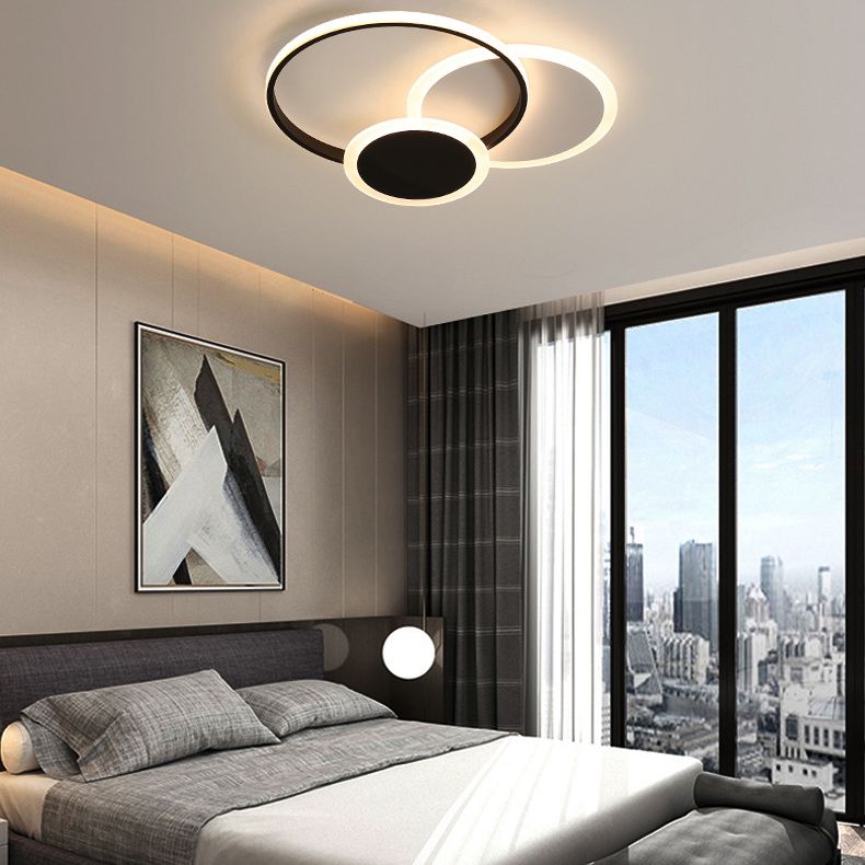 Cirkels dicht bij plafond verlichting minimalistische stijl metalen LED flush mount verlichting