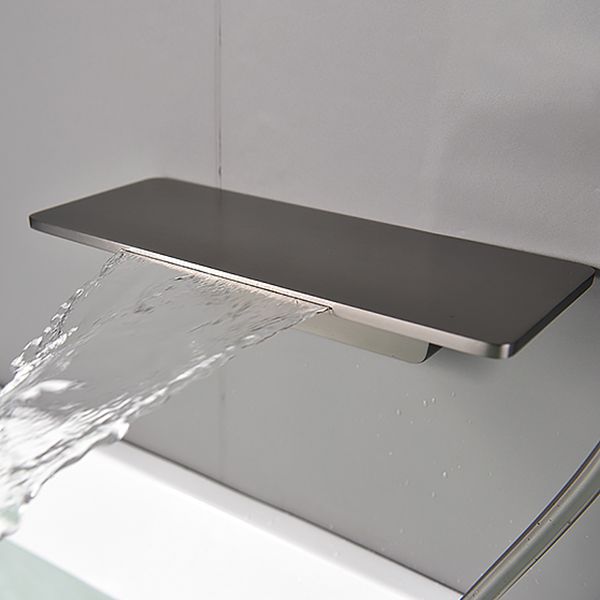 Bathroom Tub Spout Waterfall Wall Mounted Fixed Bathtub Faucet with Hose