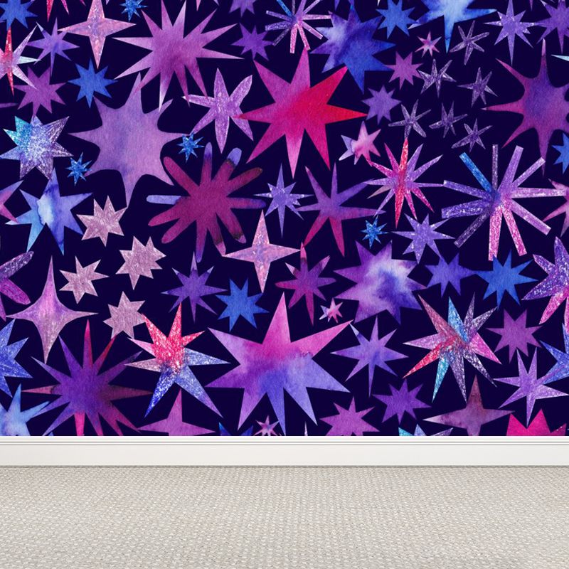 Heldere kleur Cosmos muur muurschildering vlekbestendig hedendaagse kinderkamer muur decor