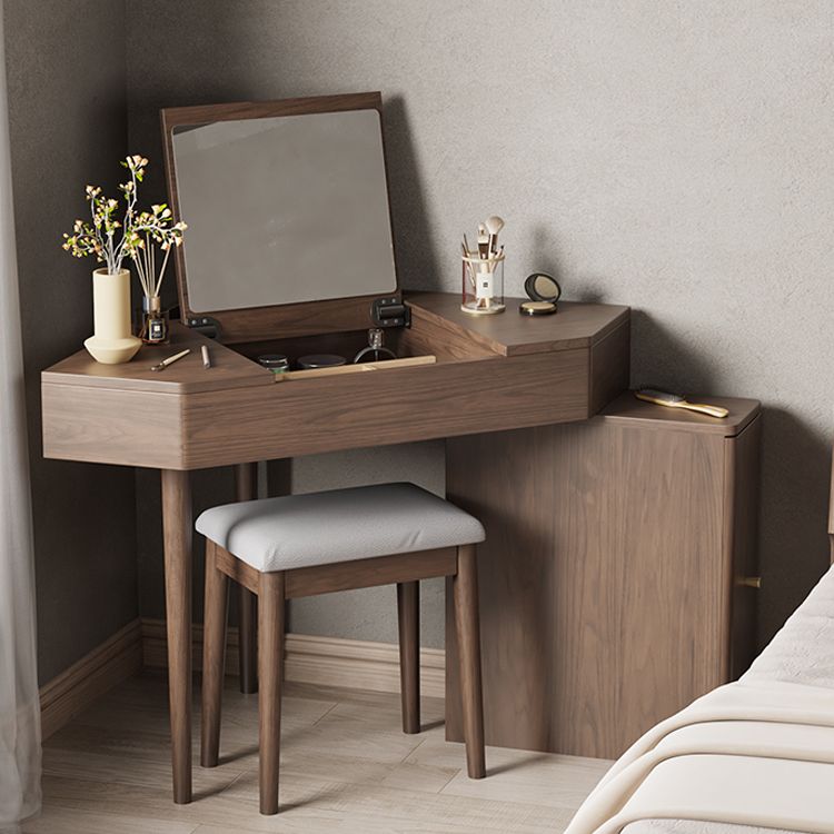 Traditional Bedroom Makeup Vanity Desk Solid Wood Vanity Dressing Table