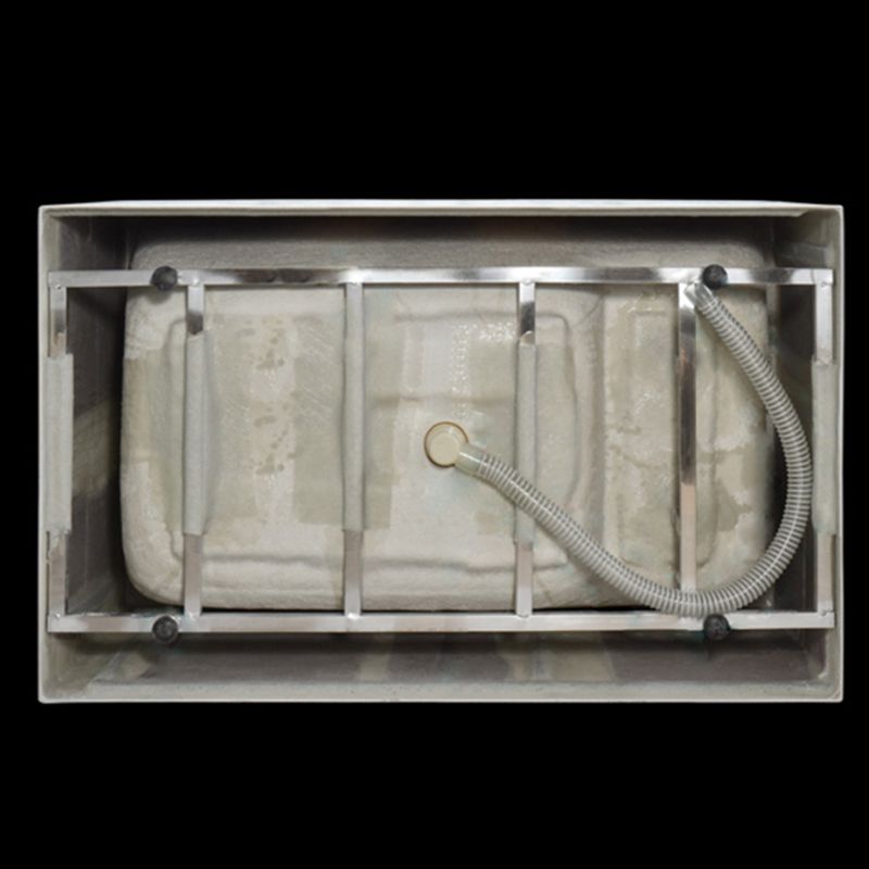 White Back to Wall Soaking Bathtub Contemporary Rectangular Acrylic Bath Tub