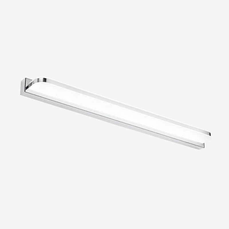 Light de vanité en acier inoxydable à 1 lumière Lumière miroir droit nordique pour la salle de bain