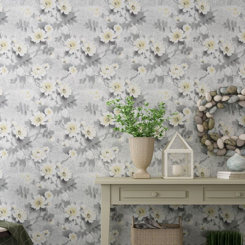 Papier peint rural en forme de marguerite pour salon, décoration murale de 54,2 pieds carrés, couleur douce