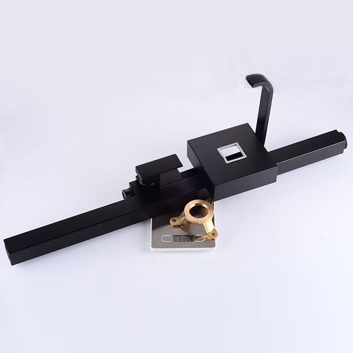 Modern Bathroom Faucet Floor Mounted Rod Handle Bathtub Faucet
