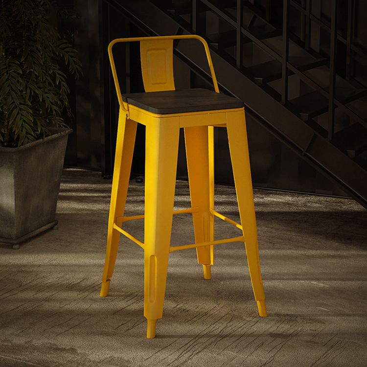 Trestle Rectangle Counter Set 1/2/4 Pieces Industrial Metal and Wood Pub Dining Set