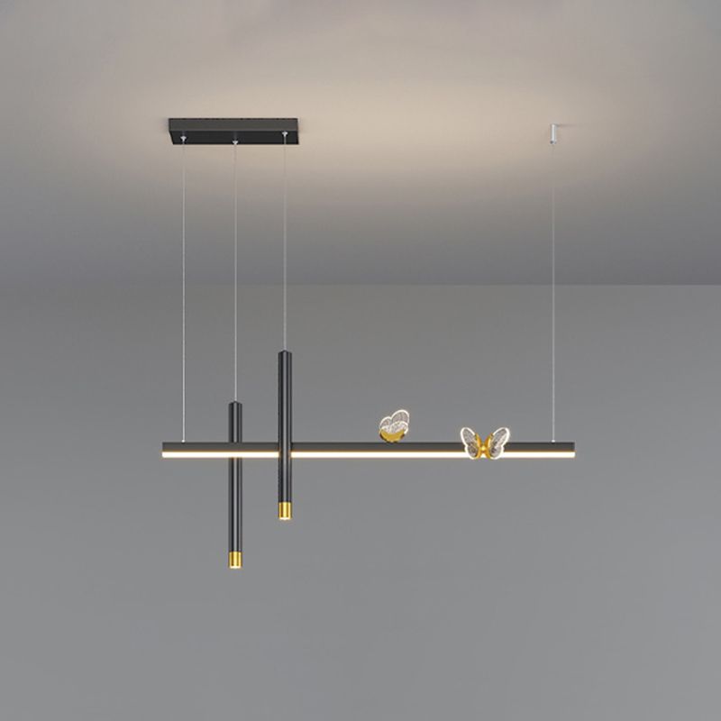 MEW BLACK MODED MODERN ISOLA LED LINEAR LED 2 Spotlights Luci a sospensione per sala da pranzo