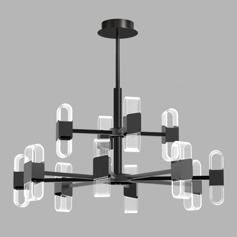 Living Room Modern Hanging Ceiling Lights Acrylic Sputnik Hanging Pendant Lamp