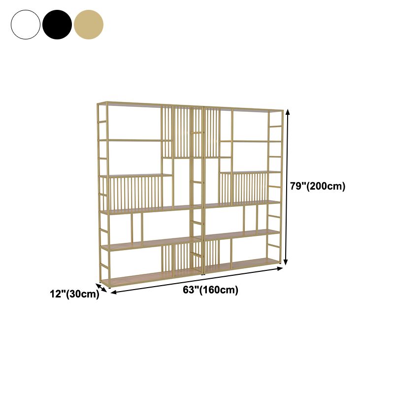 78.74"H Bookcase Contemporary Style Open Back Bookshelf for Home Office