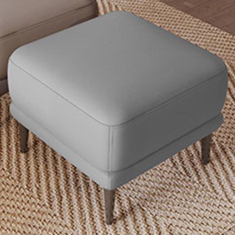 Square Footstools Genuine Leather Foot Stool , 15.6 Inch Width