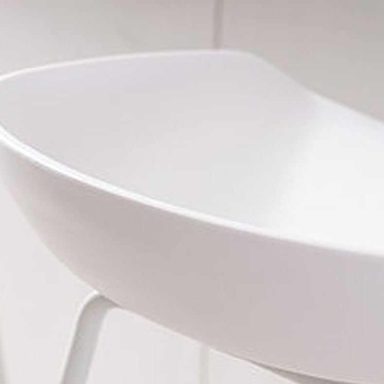 Modern Backrest Counter Stool Iron Cashier Bar Stool with Plastic Seat