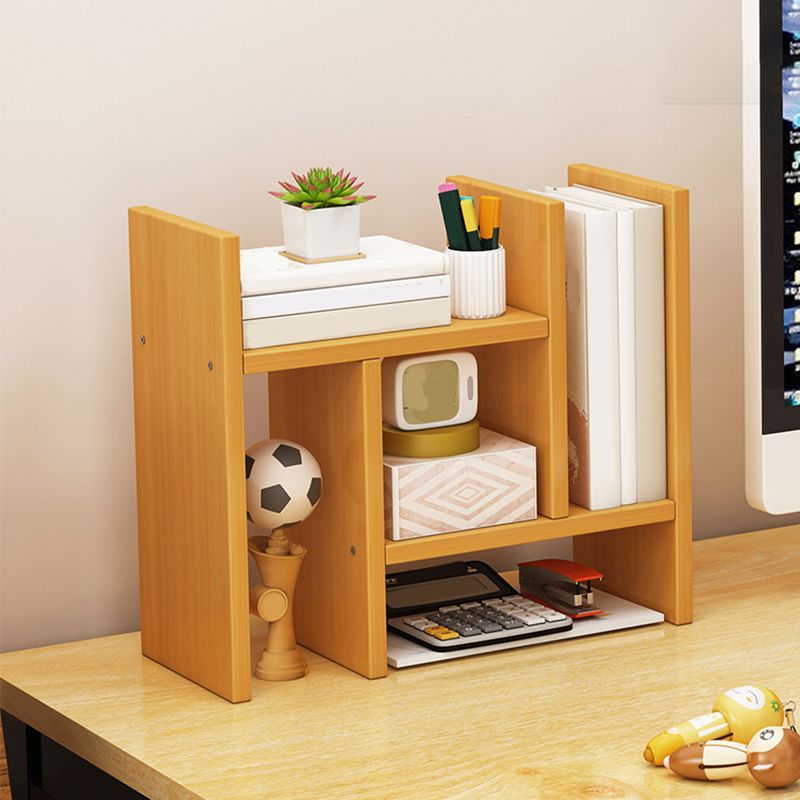 Bamboo Vertical Bookshelf Contemporary Open Back Bookcase with Shelves