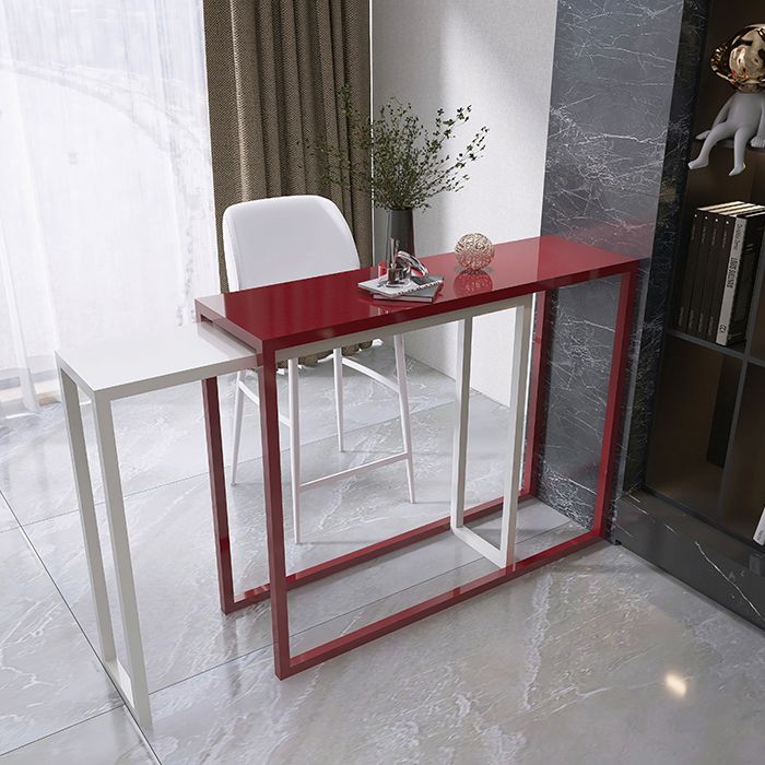 Modern Iron Rectangle Bar Table Metal Base for Milk Tea Shop