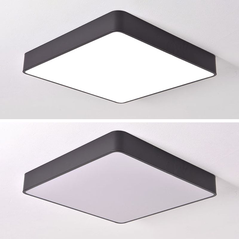 Metal Square Flush Ceiling Light Fixtures Contemporary Office Flush Mount Ceiling Light Fixture