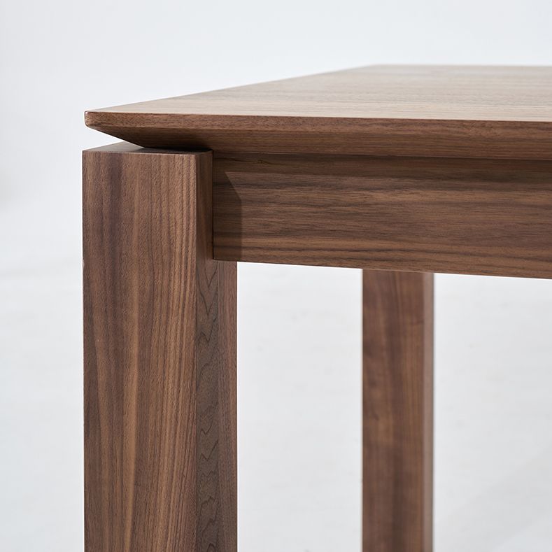 Rectangle Pine Wood Dining Table Industrial Kitchen Table with 4 Legs