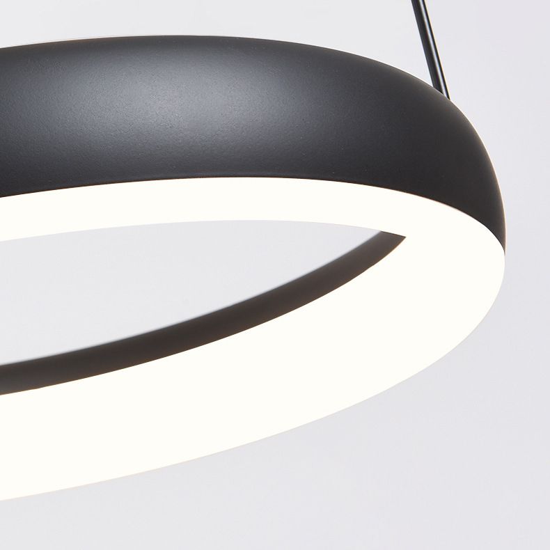 Circular Hanging Pendant Lights Modern Style Metal Chandelier Light Fixture