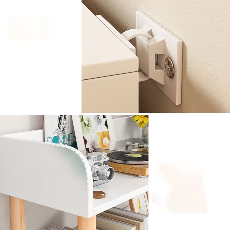 Modern Style Bookshelf Open Back Vertical Engineered Wood Bookcase