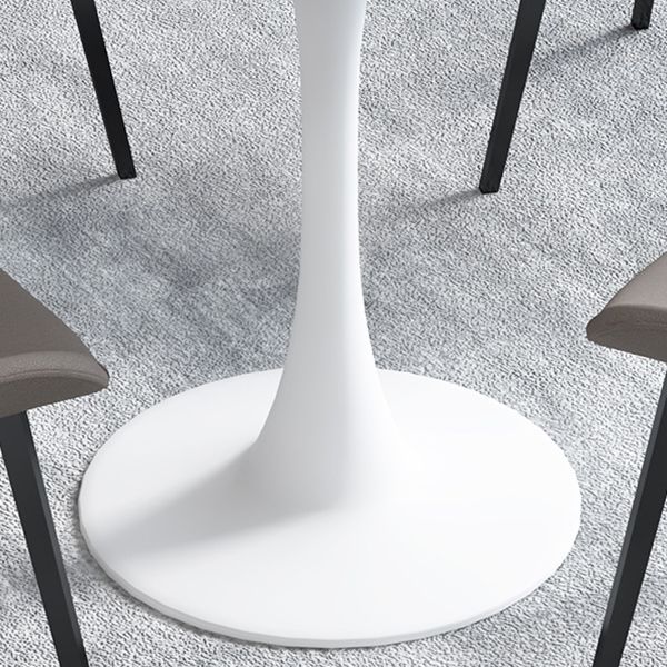 Eenvoudige ronde eettafel van gesinterde stenen tafel met tulponderstel voor eetkamer