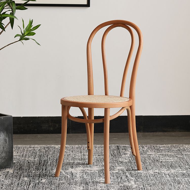 Silla lateral trasera Windsor de estilo escandinavo para sillas de comedor de madera para el hogar
