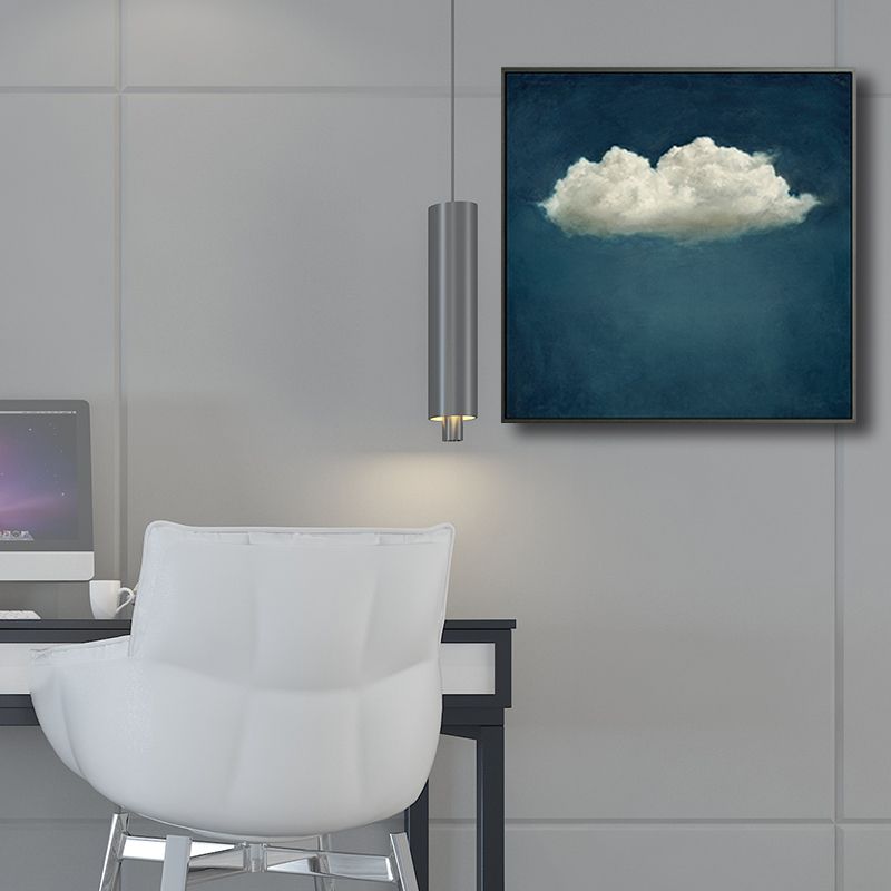 Cartoon Cloud Art Print Blue Wall Decor for Living Room, Multiple Sizes Available