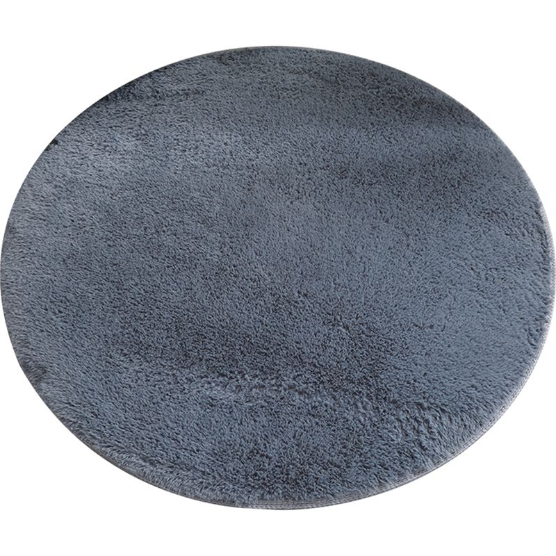 Simplicity Living Room Rug Multi Colored Solid Color Indoor Rug Cotton Blend Non-Slip Backing Easy Care Carpet