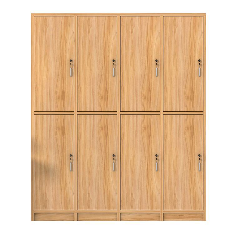 Light Wood Finish Contemporary Storage Cabinet Engineered Wood Indoor Cabinet