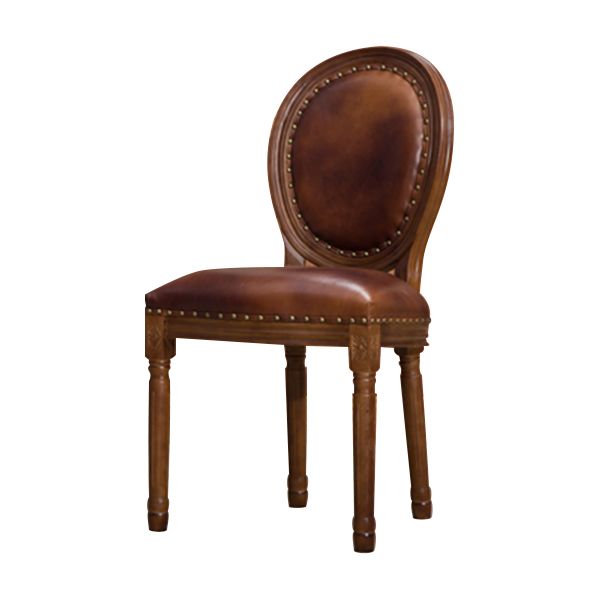 Farmhouse Dining Chair with Wood Legs King Louis Back Side Chair for Home Use