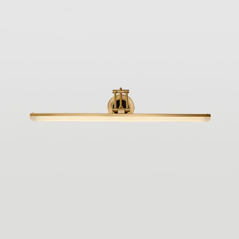 Linear Shape Metal Mirror Wall Light Modern 1-Light Mirror Wall Mounted Light