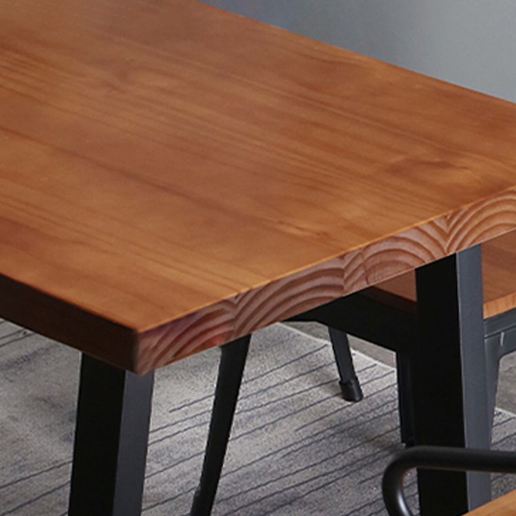 Industrial 1/2/5/7 Pieces Dining Set Solid Wood Dining Table Set for Home