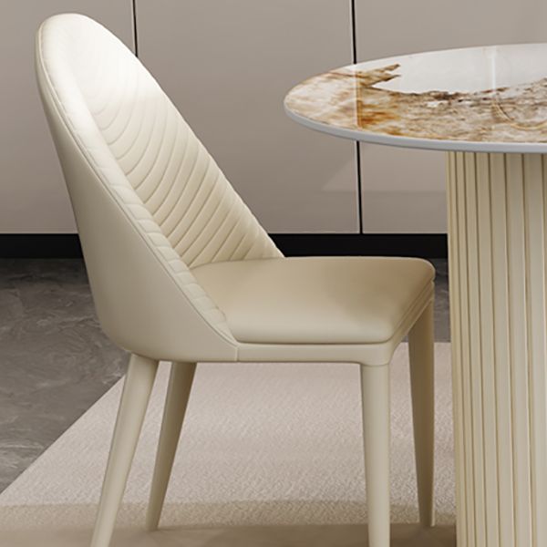 Iron Double Pedestal Dining Table Modern Oval Dining Table for Dining Room