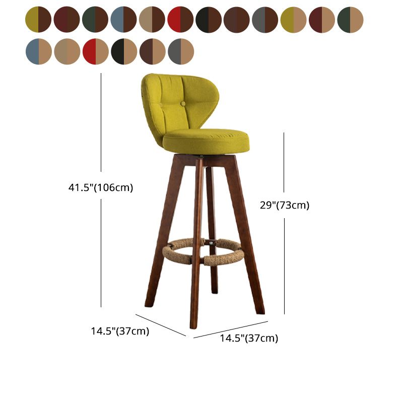 Piernas de madera de estilo de bar de escandinavia asiento redondo para bar de restaurantes